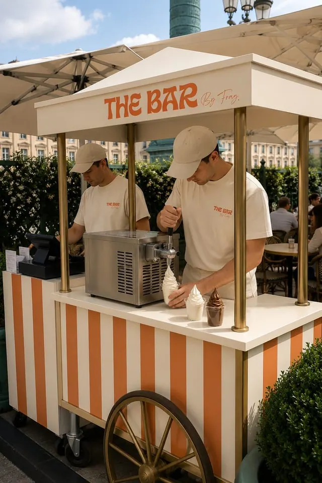 An ice cream cart